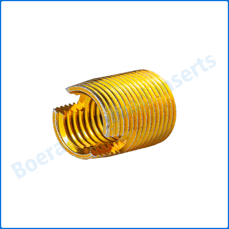 Threaded inserts self-tapping with cutting slot