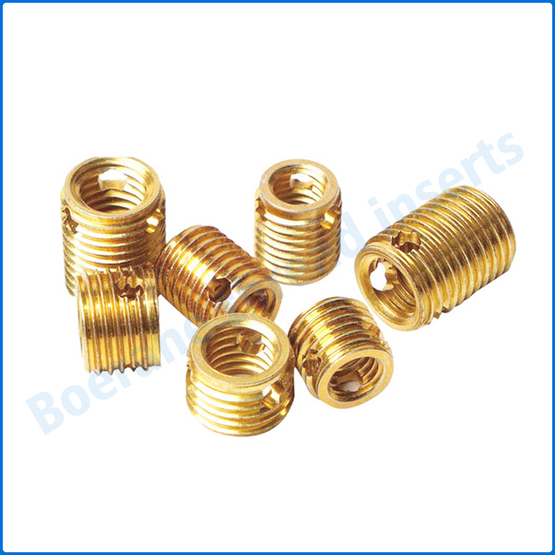 Yellow Zinc Plated Selftapping Insert with Cutting Bores